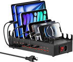 300W Charging Station with 24 Ports,USB Fast Charger for Multiple Devices,Multi Charger Station Organizer Compatible with Smart Power Delivery,Phone,Tablet,Charging Station for Home,Office,School