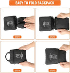 SKYSPER 10L Hiking Backpack, Foldable & Packable Lightweight Daypack for Travel, Collapsible Small Compact Hiking Backpack for Women & Men, Black