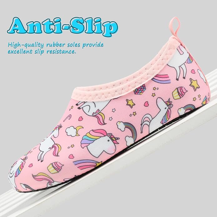 Deevike Kids Water Shoes Boys Grils Barefoot Quick Dry Aqua Socks Beach Shoes for Toddler Sports Swim Surf Outdoor Walking