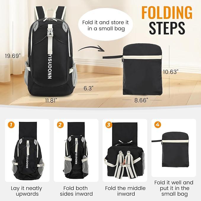 Hiking Backpack, 30L Lightweight Camping Water Resistant Large Hiking Bag Outdoor Travel Daypack for Men Wome