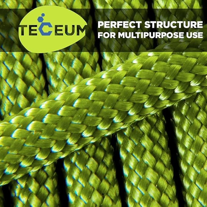 TECEUM 5/32" Paracord Rope 1000 – 1000ft / 200ft / 100ft / 50ft – Tactical Parachute Cord 4mm – 45+ Colors – Nylon String for Survival & Camping Gear – Stripe Cord for Survival – Utility Rope
