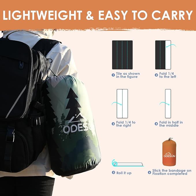 Lightweight Camping Blankets Outdoor Down Alternative Puffy Printed Camping Blanket Waterproof Large Silk Cotton Blanket Packable Warm for Trave Picnic Hiking Camping Cold Weather 78" x 55"