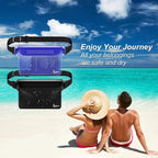 Waterproof Fanny Pack, Waterproof Pouch for Phone Passport Wallet Holder, Floating Dry Bags for Travel Beach Swimming Kayaking Boating Pool Diving Accessories