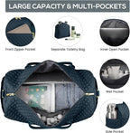 Travel Weekender Bags for Women - Duffle Bag Women with Shoe Compartment Carry On Overnight Bag with Toiletry Bag Duffel Bags with Wet Pocket for Gym Hospital Bags for Labor and Delivery Peacock Blue