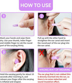 LYSIAN Ultra Soft Foam Earplugs for Sleeping, 38dB SNR Noise Reduction Ear Plugs for Snoring, Shooting, Study, Work and Travel, 60 Pairs, Purple