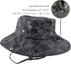 CAMOLAND Mens Fishing Hat Wide Large Brim Sun Hat with Outdoor UV Protection