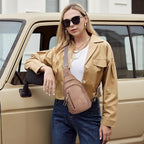 CLUCI Crossbody Bags for Women Men,Leather Sling Bag Cross Body Backpack for Woman Gifts for Women Birthday Unique