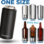 Frost Buddy Universal Can Cooler - Fits All - For Regular 12 & 16 oz or Slim-Size Bottles - Insulated Double-Walled Stainless Steel (Camoflag)