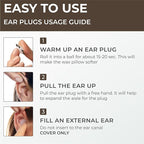 Peace&Quiet PQ Silicone Ear Plugs for Sleeping - 15 Wax Earplugs for Sleep and Swimming Ear Plugs, Soft Ear Covers for Sleeping and Water, Noise Cancelling 32Db, (15 Pillows), Skin Tone