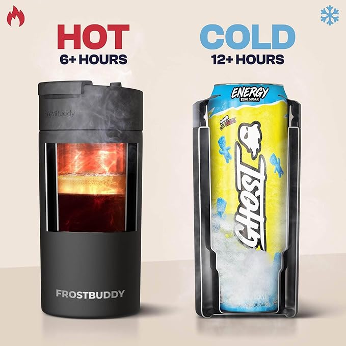 Frost Buddy Universal Can Cooler - Fits All - For Regular 12 & 16 oz or Slim-Size Bottles - Insulated Double-Walled Stainless Steel (Camoflag)