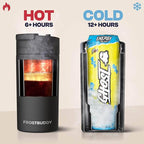 Frost Buddy Universal Can Cooler - Fits All - For Regular 12 & 16 oz or Slim-Size Bottles - Insulated Double-Walled Stainless Steel (Camoflag)