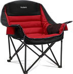 Oversized Camping Chair, Portable Folding Camping Chairs with Side Pocket, Cup Holder and Carry Bag, Heavy Duty Outdoor Camping Chairs for Adults, Fishing, Sports, Trip, up to 400lbs, Style 5