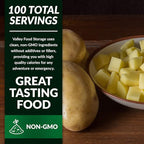 Freeze Dried Diced Potatoes 10-Bag Bucket, 64 Oz | Premium Emergency Food Supply 25 Year Shelf Life | Prepper Supplies, Survival Food, Off Grid Living Supplies | Valley Food Storage Packaged in USA