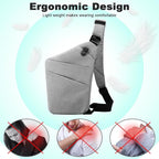 Anti Theft Travel Bag, One Shoulder Large Capacity Cross-body Bag Chest Fashion Lightweight Sling Bags for Travel Sports