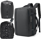 Fanwoli Vacuum Travel Backpack, Carry On Luggage with TSA Lock & Anti Theft Zipper, Expandable Airback with Compression Pump, Waterproof Laptop Bag Ideal for Flight & Business