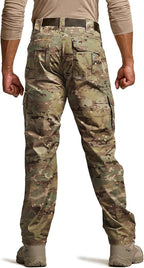 CQR Men's Tactical Pants, Water Resistant Ripstop Cargo Pants, Lightweight EDC Work Hiking Pants, Outdoor Apparel