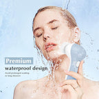 COSLUS Facial Cleansing Brush Silicone Face Scrubber: 7 in 1 FBS-D Electric Exfoliating Rotating Massage Device Waterproof Deep Cleaning Exfoliation Spa Machine - Electronic Skin Care Wash System