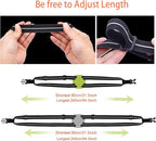 Luggage Straps Bag Bungees for Add a Bag Easy to Travel Suitcase Elastic Strap Belt (Black-R, L)