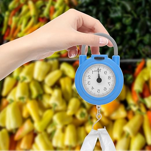High Accuracy Mini Handheld Digital Luggage Scale with Hook Portable Electronic Pocket Scale for Travel and Home Use in Blue