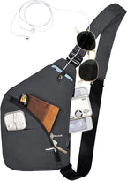 Anti Theft Crossbody Bags Sling Bag for Women Men Waterproof Wander Bag for Sports and Travel. (2.0Grey, Small)