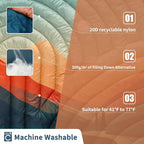 Camping Blanket,Lightweight Puffy Printed Camping Blanket Packable Outdoor Blanket for Camping,Traveling, Stadium, Hiking, Picnics