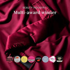 DROWSY Silk Sleep Mask. Face-Hugging, Padded Silk Cocoon for Luxury Sleep in Total Darkness. (La Vie En Rouge)