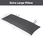 SUNCREAT Detachable Extra Large Outdoor Hammock Pillow with Ties, Dark Gray