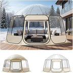 VEVOR Pop up Sports Tent, 8 Sizes Optional Clear Bubble Tent for 1-6 Person, Waterproof Outdoor Pod with Floor Mat & Top Cover, Garden Igloo Dome Tents Camping Shelter for Sports Watching