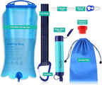 SimPure Gravity Water Filter, Portable Gravity-Fed Water Purifier with 3L Bag, Tree Strap, BPA Free Survival Gear and Equipment for Camping Hiking Emergency Preparedness