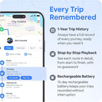 Hidden GPS Tracker for Vehicles - $9/mo with 5 sec Updates - Real Time Car Tracker with Trip History, Driving Alerts, GeoFence for Fleets & Family, Rechargeable Battery (Tracker Only)