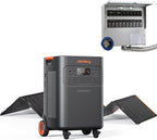 Jackery Solar Generator 5000 Plus Portable Power Station with 500W Solar Panels and Manual Transfer Switch, 5040Wh Power Station, 7200W AC Output Solar Generator for Home Use, Emergency Backup
