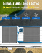 18BB 100 Watt Solar Panel, N-Type 12V 100W Solar Panel, 25% High Efficiency Monocrystalline PV Modules for RV, Marine, Rooftop, Farm, Trailer, Home Off-Grid System