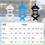 Shoe Holster for Backpack, takyu Shoe Holder with Backpack Clips for Cleat Bag, Shoe Clips Sports and Outdoor Accessories for Climbing Trip Carrying Extra Shoes (Blue)