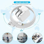 For iPad Charger, [ Apple MFI Certified ] 10FT Long for iPad Chargers Lightning Cord Cable Fast Charging USB Wall Charger Block Foldable Plug for iPad7/ 8/9 Generation,iPadAir,iPadMini, iPadPro,iPhone