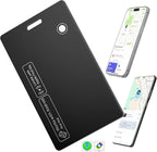 [2026 New] Wallet Tracker Card, Certifed by Apple Find My & Google's Find Hub, Android airtag, Item Locator, Credit Card Size Tracker, Card Holder Tracker, Keys, Bags (Black, 1 Pack)