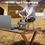 VTOMAN FlashSpeed 300 Portable Power Station 300W, 230Wh Solar Generator with LiFePO4 Battery Pack, 3000 Cycles, PD 100W USB-C, 6 Outlets for Outdoor Camping, RV, Off-grid, Home Backup