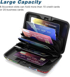 Credit Card Holder, Mini Aluminum Card Wallet RFID Blocking Slim Metal Hard Card Case for Women Men, Mandala Flower