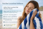 Premium Velour Cabana Beach Towel 4 Pack, 30” x 60” Soft Plush Cotton Pool Towel, Absorbent Quick Dry Towel for Beach and Pool (Riviera Stripe)