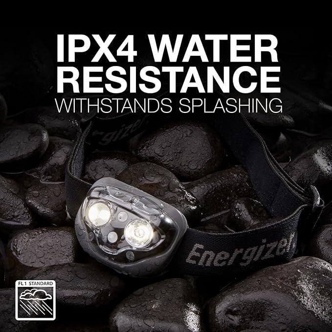 Energizer Vision HD+ LED Headlamp, Water Resistant Bright Headlamp with Digital Focus, Camping Gear and Emergency Light, Batteries Included, Pack of 1