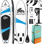 InnoExpo Inflatable Stand Up Paddle Boards with Premium Accessories, Wide Stable SUP Paddle Board Design, Non-Slip Comfort Deck for Youth & Adults