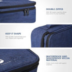 ORIENT FAMULAY Travel Electronics Organizer, Waterproof Cable Organizer Bag for Electronic Accessories Double Layer Large Shockproof Cable Storage Bag for Cord, Power Bank, Tablet(Up to iPad 11 inch) - Royal Blue