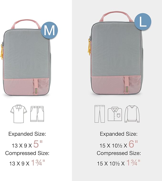 BAGSMART 6 Set /4 Set/2 Set Compression Packing Cubes for Travel, Lightweight Luggage Organizer Bags, Durable Space Saver Bags Travel Essentials