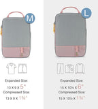 BAGSMART 6 Set /4 Set/2 Set Compression Packing Cubes for Travel, Lightweight Luggage Organizer Bags, Durable Space Saver Bags Travel Essentials