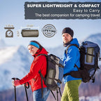 MEETPEAK Camping Pad, Foot Press Inflatable Sleeping Pad Extra Thick Lightweight Camping Sleeping Mat Ultralight Compact Waterproof Air Mattress for Outdoor Hiking Hammock Backpacking Sleeping Bag