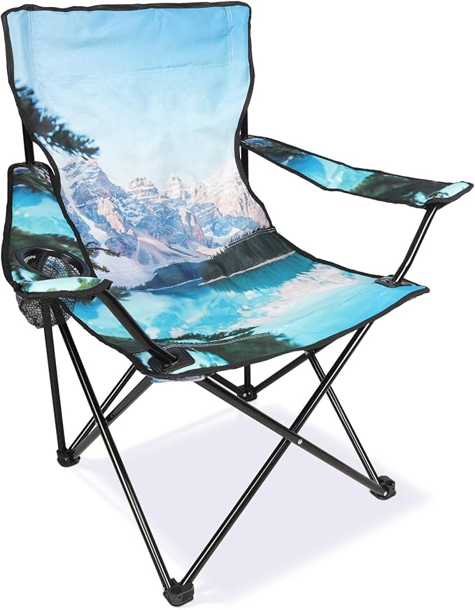 Northroad Camping Chair Portable Camp Chair, Folding Lawn Chair with Cup Holder for Outdoor Camping, Hiking, Travel, Patio, Beach, Picnics