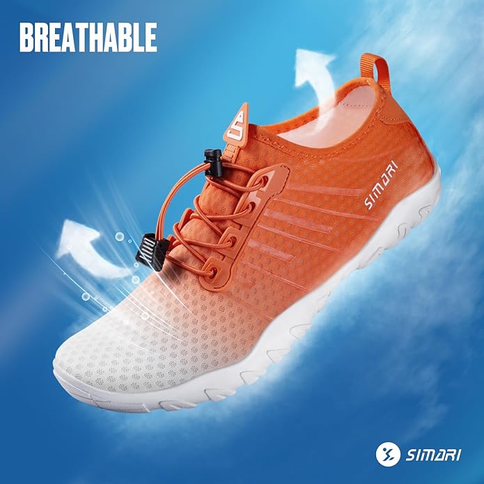 SIMARI Water Shoes for Women Men - Barefoot Quick-Dry Aqua Socks | Lightweight Swim Shoes for Surfing, Swimming, Beach Sports, Kayaking, Diving | Non-Slip Design