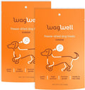 WagWell Freeze Dried Cheese Dog Treats - Grain-Free, High-Protein Pasteurized Dog Treats Made in The USA - Human-Grade, Minimally Processed & Preservatives Free - Pack of 2