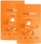WagWell Freeze Dried Cheese Dog Treats - Grain-Free, High-Protein Pasteurized Dog Treats Made in The USA - Human-Grade, Minimally Processed & Preservatives Free - Pack of 2