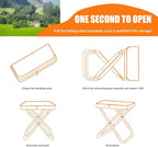 Camping Stool 10 Inch Portable Folding Stool with Carry Bag Weight Load 220lbs Portable Stool for Camping Fishing Hiking BBQ