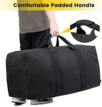 Vorspack Extra Large Duffle Bag for Travel - 150L Duffel Bag for Men Gear Bag for Storage Foldable Weekender Bag for Overnight Camping - Black